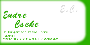 endre cseke business card